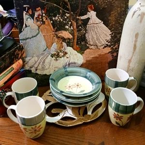 🍵Set of 4 Home Discovery Mugs Coffee Cups☕🍶,Set Of 4 Bowls 🥣Vintages. 🎁